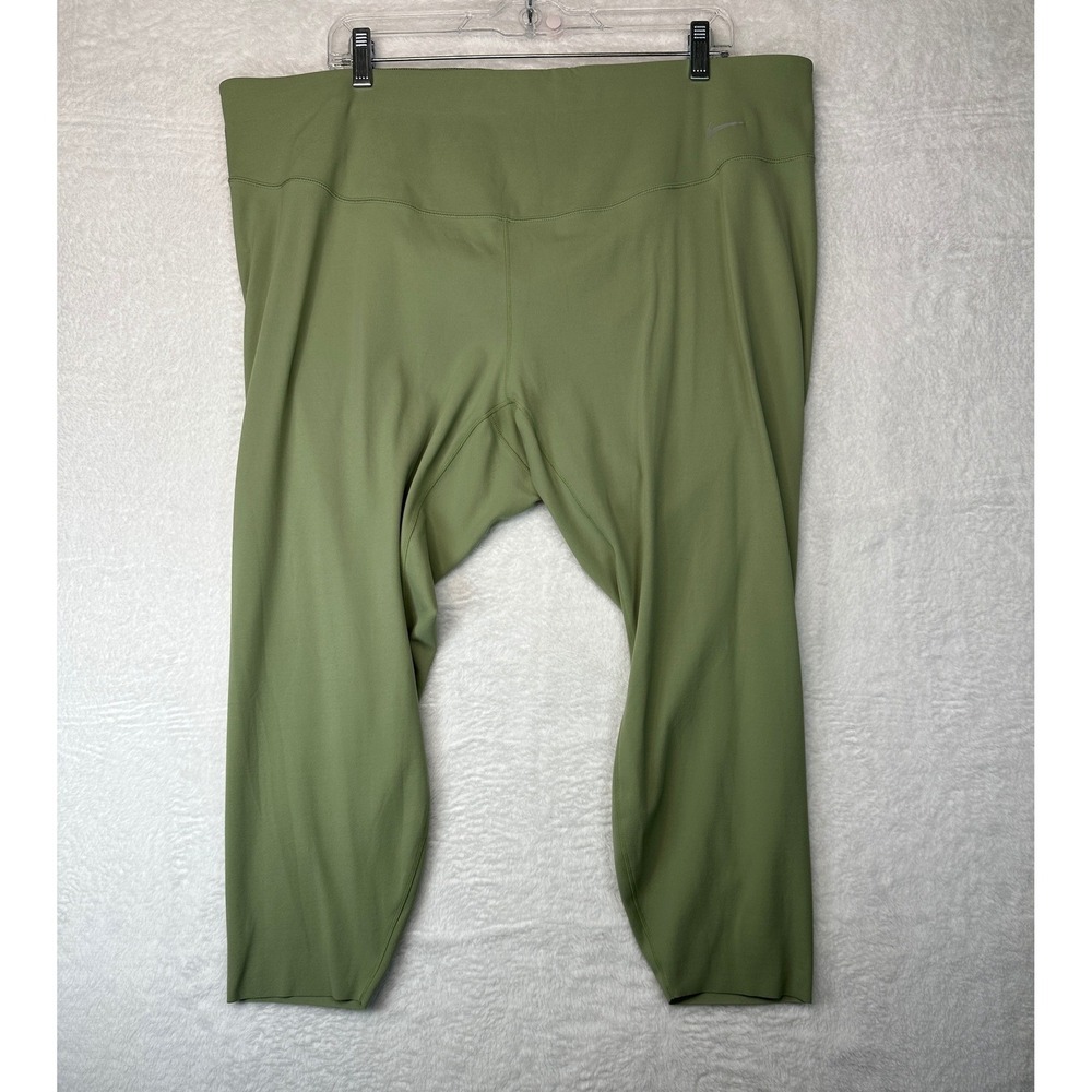 Nike Zenvy Leggings Womens 3X Green Dri-FIT High Waisted Crop Leggings